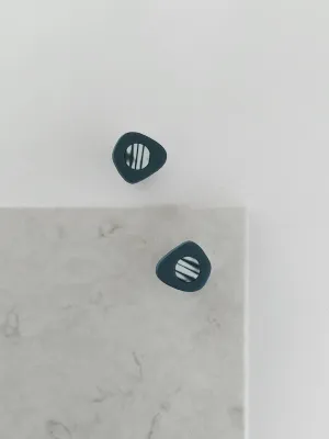 URBAN ECHO absztrakt szürke bedugós fülbevaló