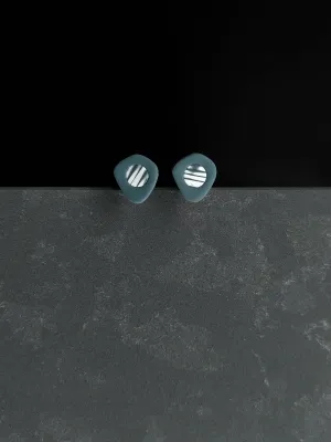 URBAN ECHO absztrakt szürke bedugós fülbevaló