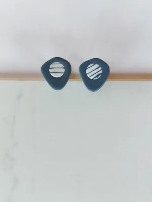 URBAN ECHO absztrakt szürke bedugós fülbevaló