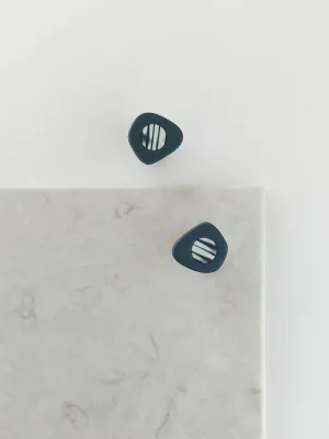 URBAN ECHO absztrakt szürke bedugós fülbevaló