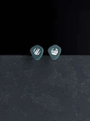 URBAN ECHO absztrakt szürke bedugós fülbevaló