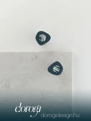 URBAN ECHO absztrakt szürke bedugós fülbevaló