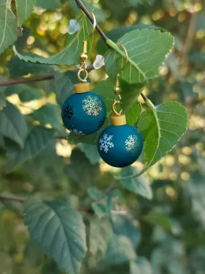 XMAS kék karácsonyi gömb