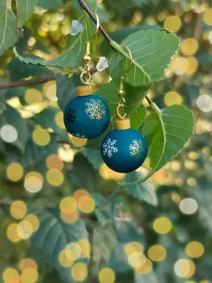 XMAS kék karácsonyi gömb