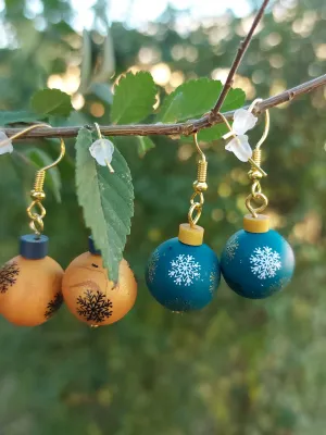 XMAS kék karácsonyi gömb