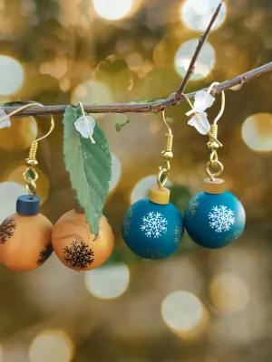 XMAS kék karácsonyi gömb