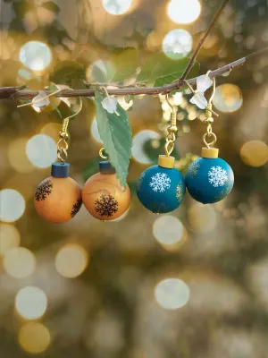 XMAS kék karácsonyi gömb