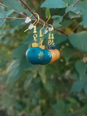 XMAS kék karácsonyi gömb