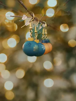 XMAS kék karácsonyi gömb