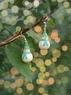 XMAS menta sapkás hóember fülbevaló