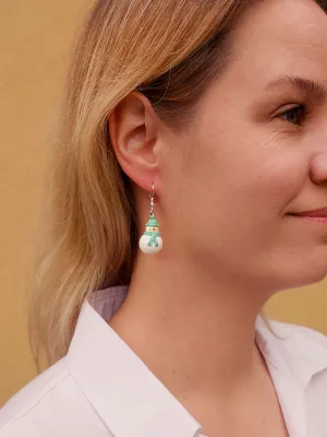 XMAS menta sapkás hóember fülbevaló