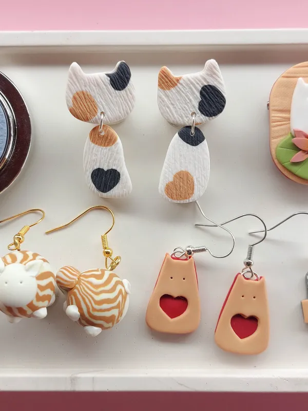 Termék CATZ linzer cica lógós fülbevaló Kép