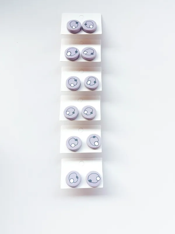 Termék DOTS világoslila bedugós fülbevaló Kép