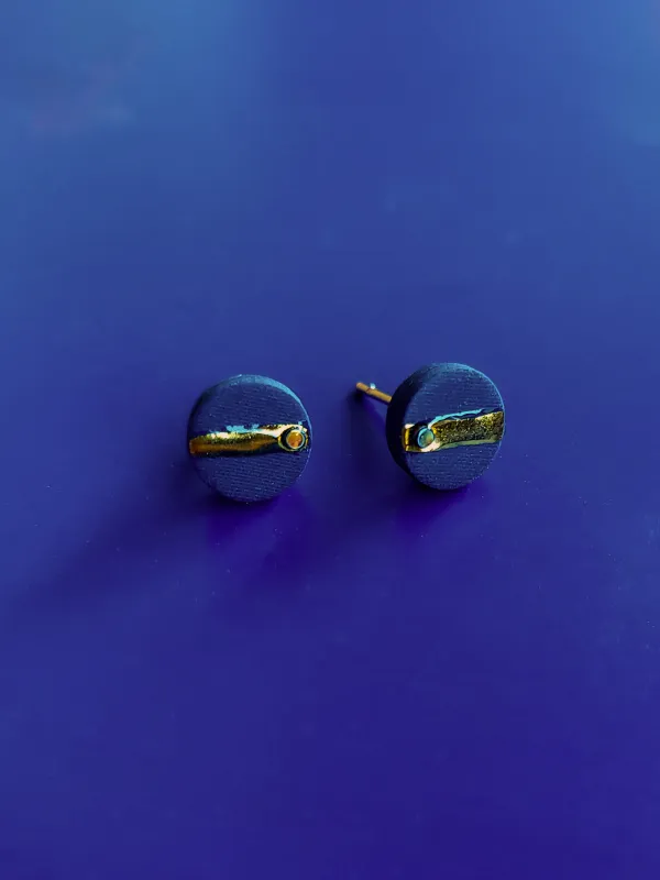 Termék MINI sötétkék bedugós fülbevaló Kép