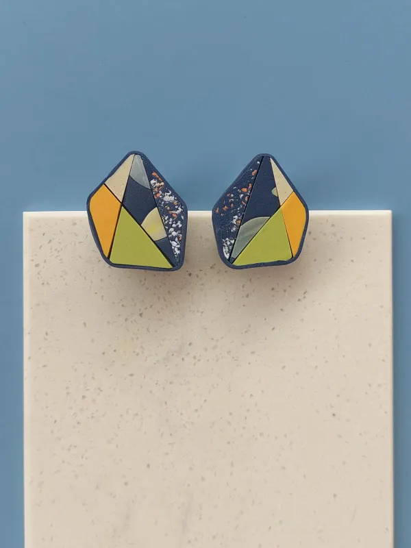 Termék MOSAIC sötétkék és sárga fülbevaló Kép