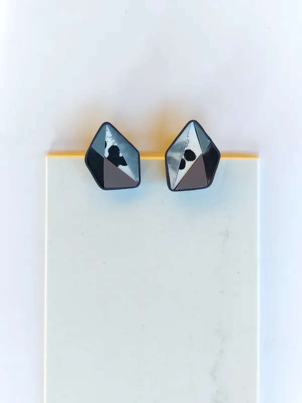 Termék MOSAIC szürke és fehér fülbevaló Kép