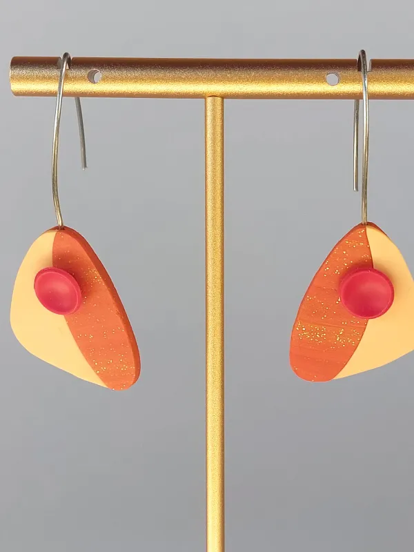 Termék OCELLE piros-narancs fülbevaló Kép