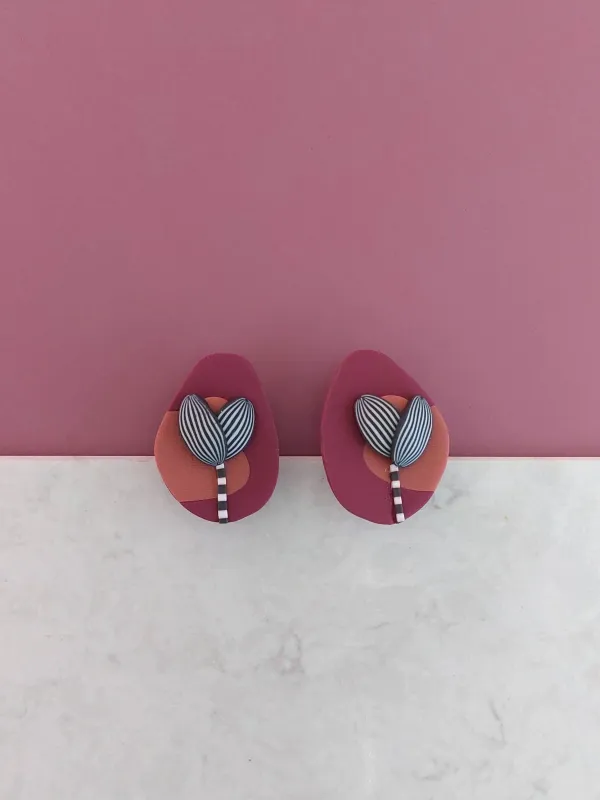 Termék PIXIE bordó bedugós fülbevaló Kép