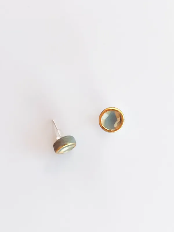 Termék STRATA szürke arany szélű bedugós fülbevaló Kép