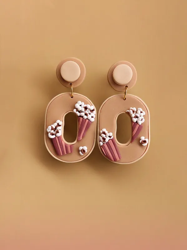 Termék SWITCH 2 oldalas pisztáciás és popcornos fülbevaló Kép