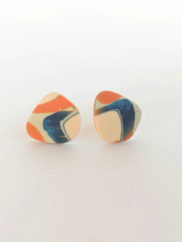 Termék URBAN ECHO absztrakt mintás bedugós fülbevaló Kép