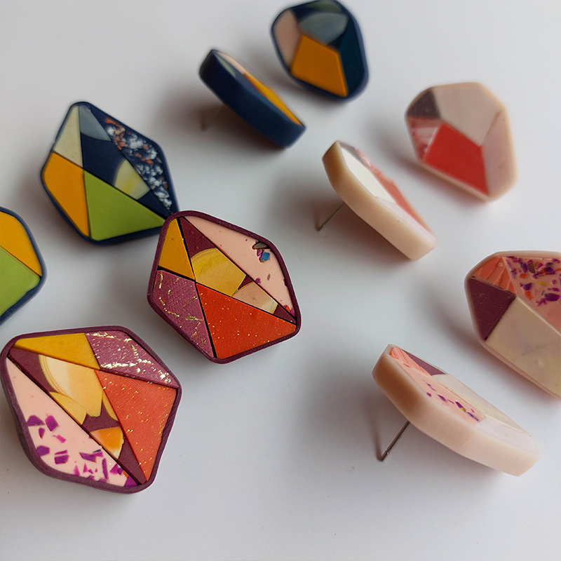 MOSAIC - modern mozaik fülbevalók